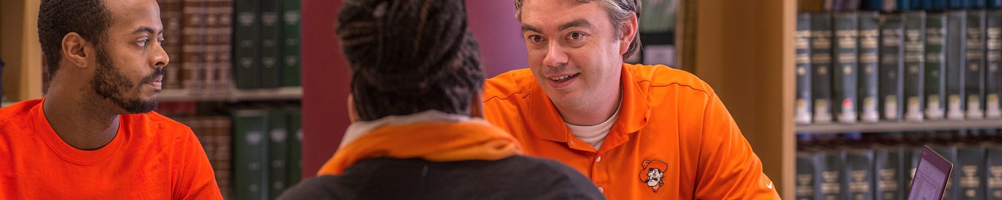 Oklahoma Reach Higher student and instructor from Oklahoma State University (OSU) Tulsa campus.